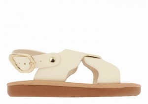 Kids' Ancient Greek Sandals Little Atokos Soft Casual Sandals White | CBZ2251OK