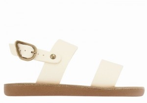 Kids' Ancient Greek Sandals Little Clio Soft Casual Sandals White | ODJ8837GY