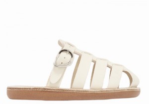 Kids' Ancient Greek Sandals Little Cosmia Soft Fisherman Sandals White | QZE1140TG