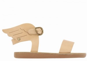 Kids' Ancient Greek Sandals Little Ikaria Soft Casual Sandals Beige | GBN4223ZX