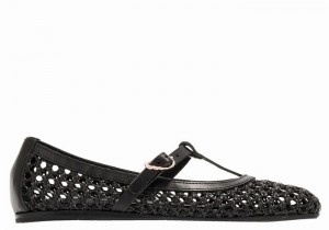 Women Ancient Greek Sandals Aerati Ballerina Black | KIQ251JA