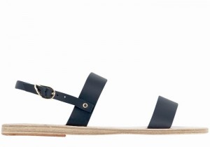 Women Ancient Greek Sandals Clio Back-Strap Sandals Dark Blue | FXY8572VO