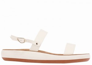 Women Ancient Greek Sandals Clio Comfort Casual Sandals White | AIK5491HL