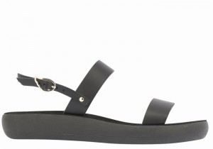 Women Ancient Greek Sandals Clio Comfort Casual Sandals Black | RLK2220XS