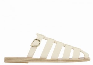 Women Ancient Greek Sandals Cosmia Fisherman Sandals White | FKF7667UN