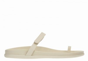 Women Ancient Greek Sandals Dokos Toe-Post Sandals White | HQC1717RG