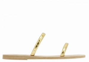 Women Ancient Greek Sandals Echidna Slide Sandals Gold | YWL8223ZR