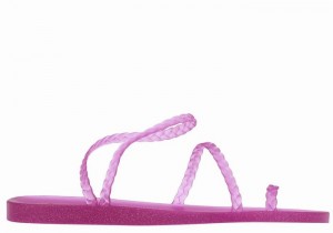 Women Ancient Greek Sandals Eleftheria Braided Sandals Purple | HNT1985XV