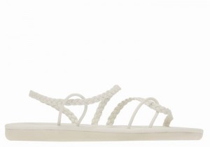 Women Ancient Greek Sandals Maya Braided Sandals White | SDK7366XU