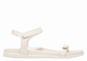 Women Ancient Greek Sandals Poros Back-Strap Sandals White | ENH5260UX