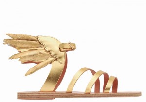 Women Ancient Greek Sandals Victory Of Samothrace Ankle Strap Sandals Gold | CWC9425KP