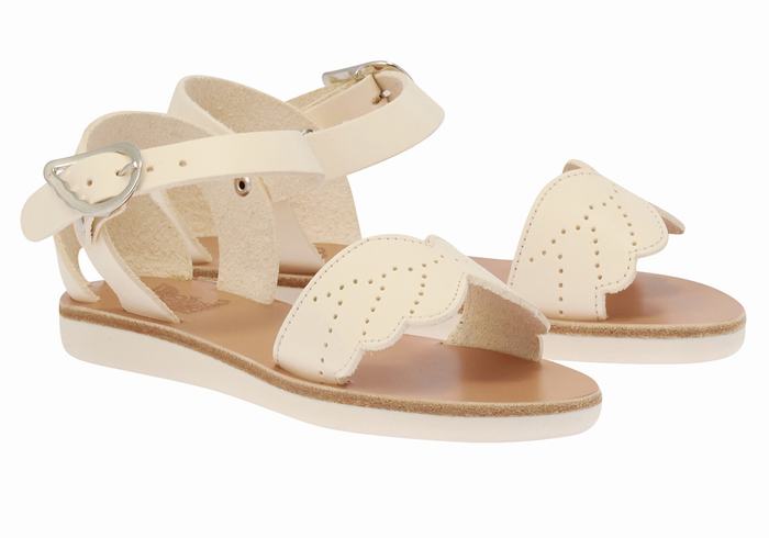 Kids' Ancient Greek Sandals Little Andromeda Soft Casual Sandals White | UHD8163PF