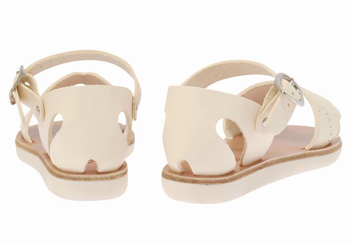 Kids' Ancient Greek Sandals Little Andromeda Soft Casual Sandals White | UHD8163PF