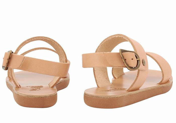 Kids' Ancient Greek Sandals Little Clio Soft Casual Sandals Beige | VGG8640ST