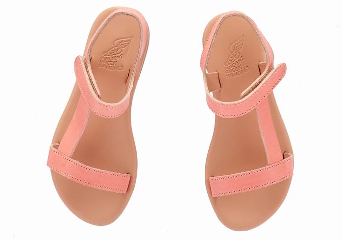 Kids' Ancient Greek Sandals Little Iasonas Soft Casual Sandals Pink | DEC3118UB