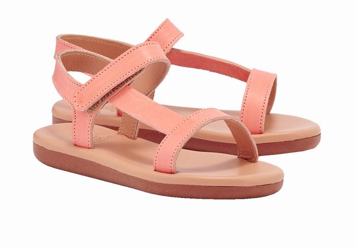 Kids' Ancient Greek Sandals Little Iasonas Soft Casual Sandals Pink | DEC3118UB