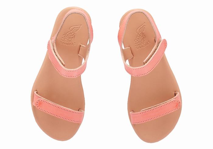 Kids' Ancient Greek Sandals Little Poros Soft Casual Sandals Pink | AAH9130OJ