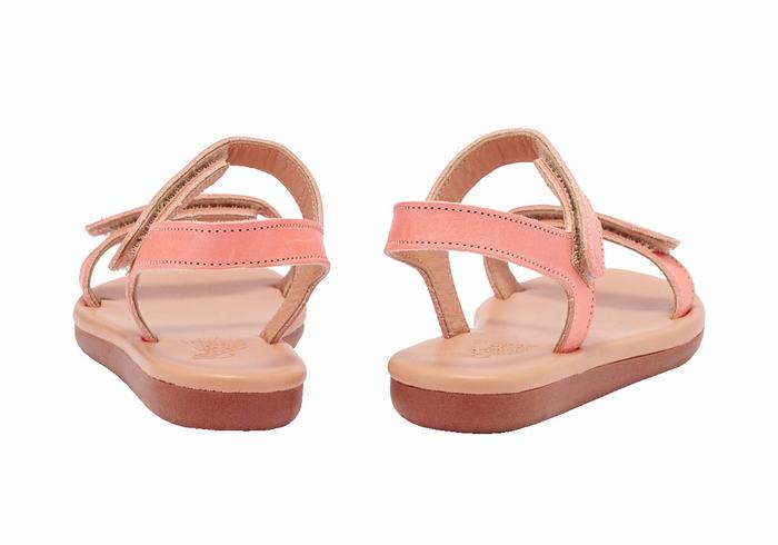 Kids' Ancient Greek Sandals Little Poros Soft Casual Sandals Pink | AAH9130OJ