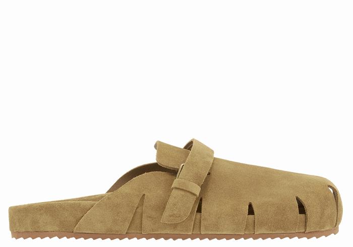 Men Ancient Greek Sandals Atlas Slippers Green | PTO880GL