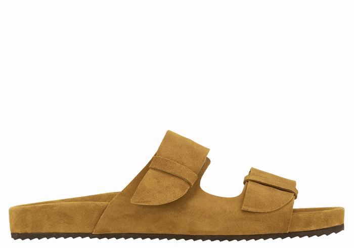 Men Ancient Greek Sandals Diogenis Slippers Brown | MPN761YL