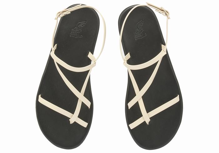 Women Ancient Greek Sandals Alethea Back-Strap Sandals White | YGI2770GP