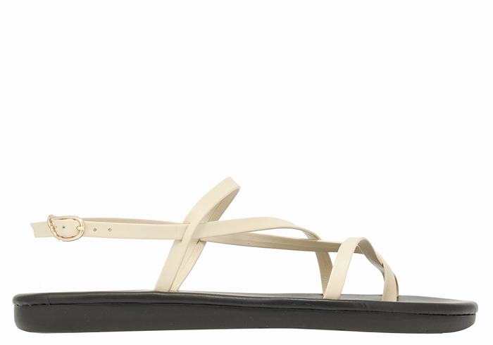 Women Ancient Greek Sandals Alethea Back-Strap Sandals White | YGI2770GP