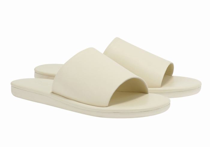 Women Ancient Greek Sandals Cerastes Slide Sandals White | YAJ764DJ