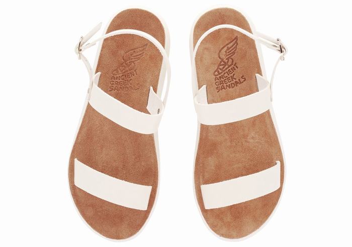 Women Ancient Greek Sandals Clio Comfort Casual Sandals White | AIK5491HL