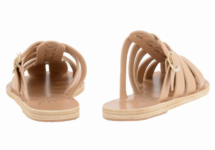 Women Ancient Greek Sandals Cosmia Fisherman Sandals Beige | IWT8998ME