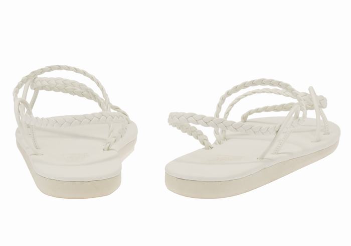 Women Ancient Greek Sandals Maya Braided Sandals White | SDK7366XU