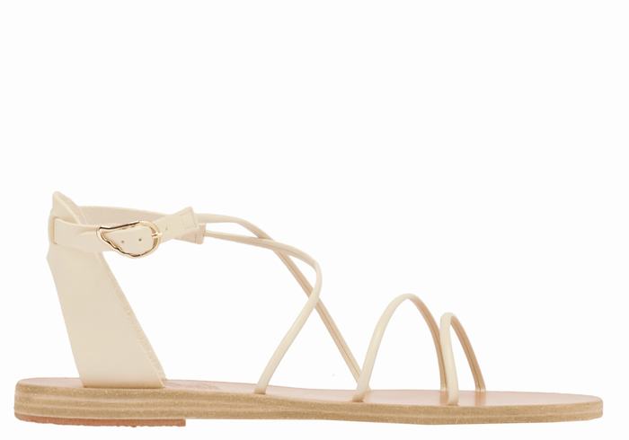 Women Ancient Greek Sandals Meloivia Ankle Strap Sandals White | NOC9339GD