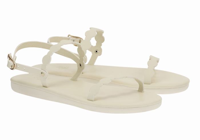 Women Ancient Greek Sandals Orion Back-Strap Sandals White | UBK336QI